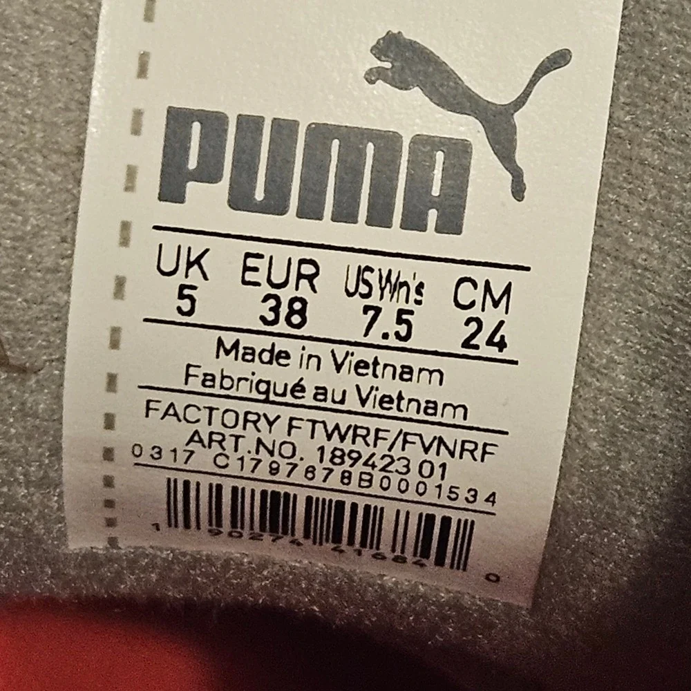 Puma Womens 189423 01 White Grey Golf Spikeless Metallic Mesh Sneakers Size 7.5